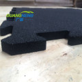 3-12 mm Thick Black Color SBR Interlocking Rubber Tiles, Size 1mx1m